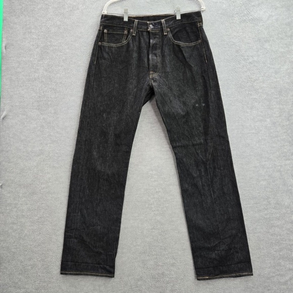 Levi's 501 Men Pants 32X32 Blue Denim Jeans Original Straight Button Fly Pockets